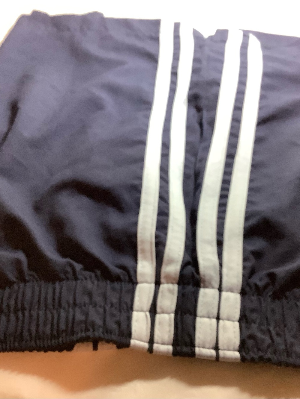 Navy Shorts with White Triple Stripes